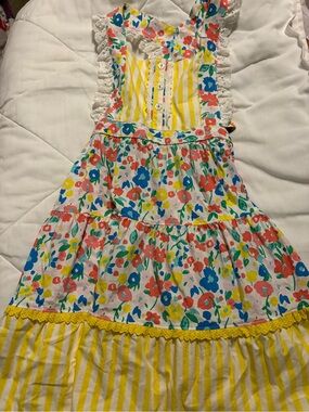 Wildflowers Yellow White Floral Tiered Sundress